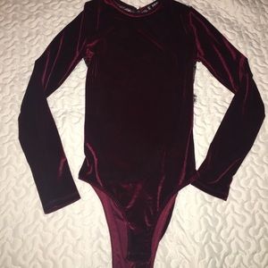 Velvet body suit